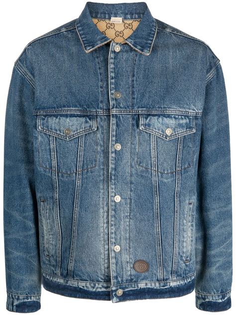 gucci x dsm denim jacket|GG reversible denim jacket .